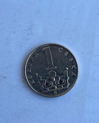1 Koruna moneta Repubblica Ceca