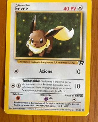 Pokemon Eevee Dark Jolteon Set Base Ita 1999-2000