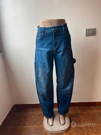 jeans baloon con strass