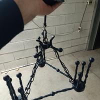 lampadario in ferro battuto 