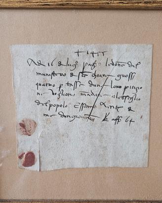 manoscritto 1400/1500 contabile