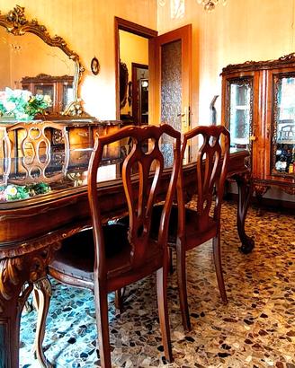 Sala da Pranzo Completa Stile Chippendale Anni 50