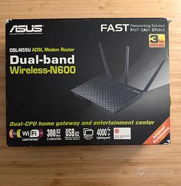 MODEM ROUTER DSL N55 ASDL DUAL BAND ASUS W N- 600
