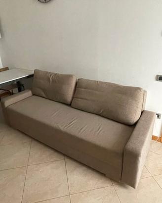 Divano letto 3 posti in tessuto