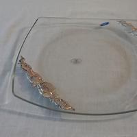 Piatto in cristallo e argento