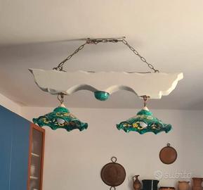 Lampadario in ceramica di Vietri 
