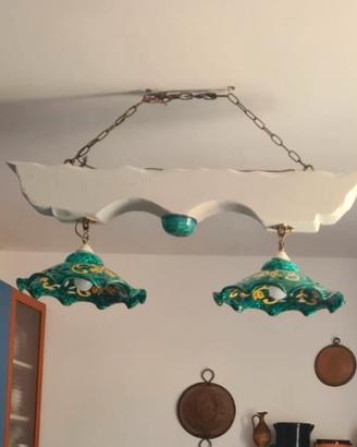 Lampadario in ceramica di Vietri 