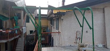 argano paranco edilizia con cavalletto