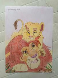 Disegno a colori "il re leone"