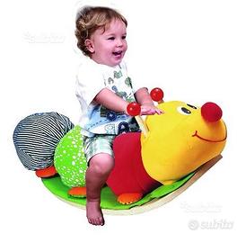 Bruco a dondolo in legno