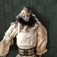 Pierrot in ceramica e stoffa