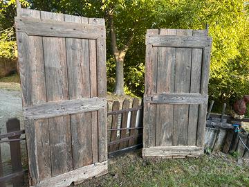 Porta legno antica fienile a 2 ante
