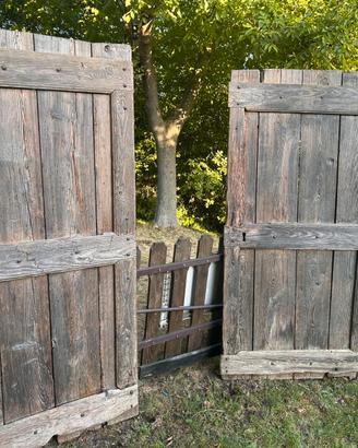 Porta legno antica fienile a 2 ante