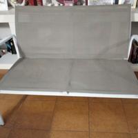 Panchina da esterno in tessuto e metallo