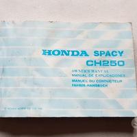 Honda CH 250 SPACY 1986 manuale uso scooter epoca