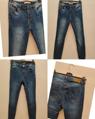 Coppia jeans donna tg. XS/S a vita media 