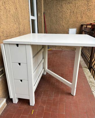 Tavolo a ribalta IKEA NORDEN bianco