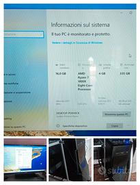 PC fisso+schermo TV 