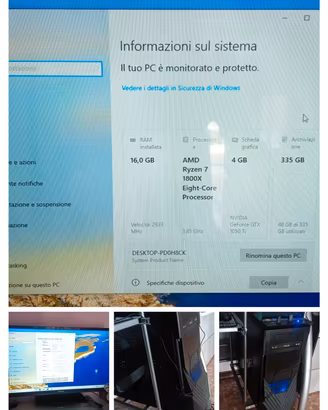 PC fisso+schermo TV 
