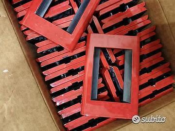 PLACCA METALLO BTICINO LIVING CLASSIC 3 POSTI ROSS