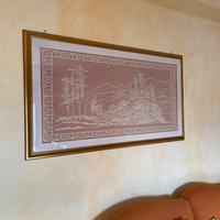 Quadro filet ad uncinetto