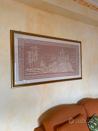 Quadro filet ad uncinetto