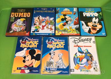 Set 7 DVD cartoni animati e giochi Disney