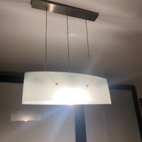 lampadario bianco satinato