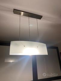 lampadario bianco satinato