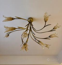 Lampadari lavorati in metallo e Vetro