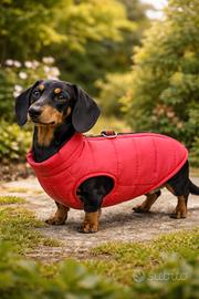 cappotto/ piumino per cane rosso