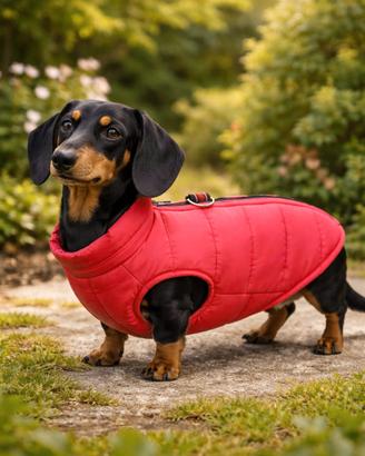 cappotto/ piumino per cane rosso