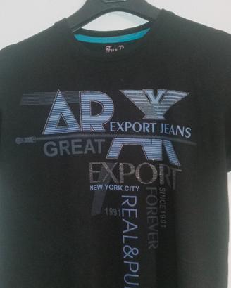 T-shirt uomo marca FUZ DEPT nera con stampa.