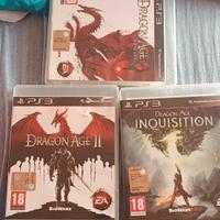 Lotto PS3 Dragon Age 1 2 3 Sony ita