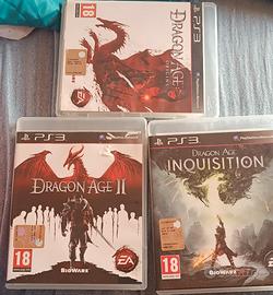 Lotto PS3 Dragon Age 1 2 3 Sony ita