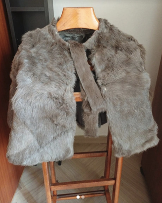 mantellina in vera pelliccia