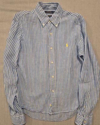 Camicia lino Ralph Lauren azzurra tg S