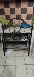 Letto singolo in ferro battuto