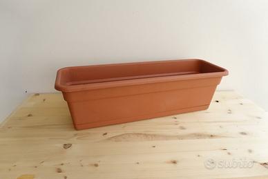 Fioriera vaso con riserva plastica terracotta