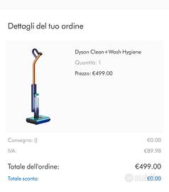 Dyson lavapavimenti Hygiene.