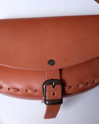 Borsa tracolla cuoio Pelle Nuda Made Italy nuova