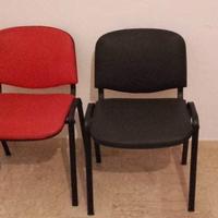 sedie in ecopelle 5 rosse e 5 testa di moro