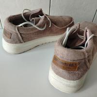 scarpe Cotton Belt slip-on tessuto rosa/beige