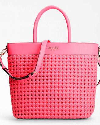 Borsa a tracolla Guess Sicilia Lilica shopper rosa