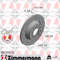 2 Discofreno ZIMMERMANN 1/Set VW AUDI