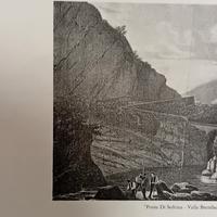 stampa antica  Ponte di Sedrina val Brembana 