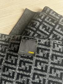 Sciarpa Fendi FF nero grigio