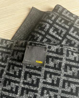 Sciarpa Fendi FF nero grigio