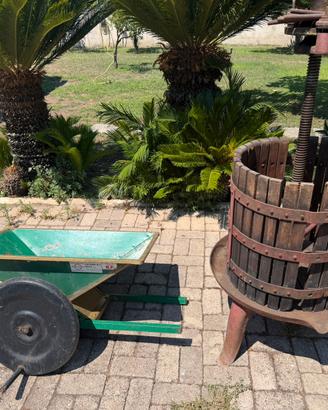 Torchio vinario e Pigiadiraspatrice manuale