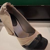 SCARPE BICOLORE DONNA IN VERA PELLE